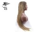 Blonde Silky Synthetic Braided Wigs , Fully Braided Lace Wig For African Women