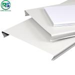 C300 Suspended Aluminum Strip Ceiling Panel Beveled Edge White Powder Coating