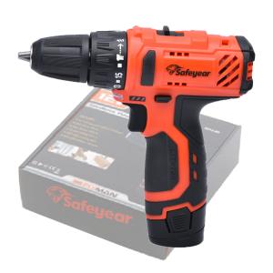 Wholesale Safeyear 12v 3Pcs Lightweight Cordless Drill For Small Hands 1300mAh Two Speed Electric Drill from china suppliers