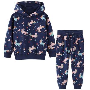Wholesale Spring Kids Two Piece Hooded Sweater Trousers 90cm to 140cm from china suppliers