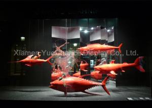 Wholesale Custom Red Color Fiberglass Fish Statues Normal Painting Surface Design from china suppliers