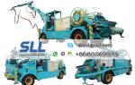 Wet mix concrete sprayer trailer robot arm electric motor and diesel two-motor