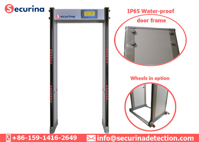 0-299 Sensitivity Security Gate Scanner , Body Metal Detector 33 Locations Quick Settings