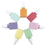 Square 15ml Glass Dropper Bottle Macaroon Frosted Color Serum Cosmetic Luxury