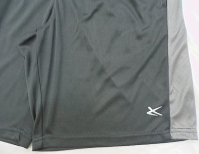 Elastic Drawstring Front Mens Soccer Shorts , Knee Length Sports Shorts Mens Grey Color