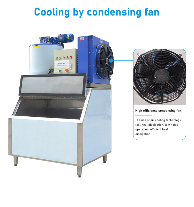 1830*1635*2600mm Flake Ice Maker Machine for Large-Scale Ice Production in Manufacturing Plant