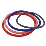 China supplier offer orange blue green colorful silicone rubber o ring for food