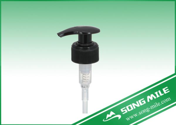 28mm Plastic Liquid Soap Lotion Pump Silver Aluminum Transparent