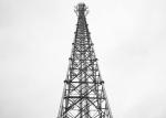 CO2 Shielded Arc Welding Hot-dip Galvanizing Tubular Steel Tower , Steel Lattice