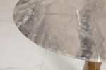 Natural Marble Top Coffee Table with Customizable Stainless Steel Legs