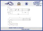 Railroad Fastener Qualified Railway Bolt with washer / heavy square nuts