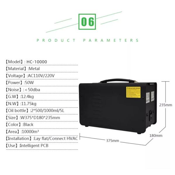 14ml/h Mist Output Metal Fragrant Essential Oil Diffusers for a Rejuvenating Experience