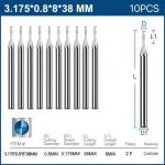 2 Flutes Carbide End Mill Varies Cutting Edge Type For Woodworking