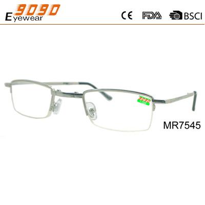 Half rim latest classic fashion reading glasses with stainless steel, suitable