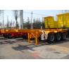 Buy cheap 40t Payload 2 Drum Axles 20ft Skeleton Contaienr Semi Trailer from wholesalers