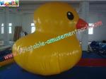 Yellow Airtight Duck Inflatable Inflatable Water Toys , Water Floating Duck