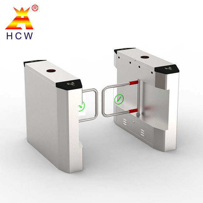Swiping Card Speed Gate Turnstile Two Way Face Recognition Small Swing Turnstile Gate