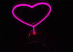 Pink Heart Hazard Free 12VDC EU Plug USB Neon Signs For Gift