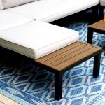 Aluminum Modular Patio Set AJUNION U Shape Large Size Outdoor Furniture