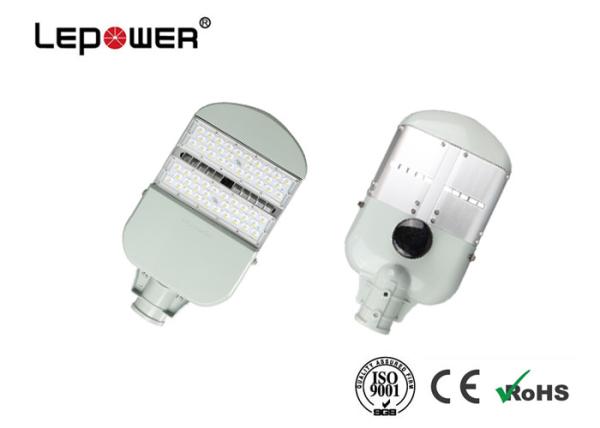 80w Bridgelux Chip Smart LED Street Lights 12800lm Lumen Flux Aluminum Body