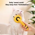 Yellow ABS Honey Bee Pet Grooming Brush Hair Cat Cleaning Comb