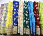 Double color guipure lace wedding african lace fabric soft water soluble lace