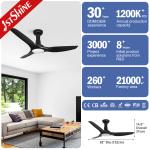 OEM 52in 3 Speed 3 ABS Blades Ceiling Fan With Light