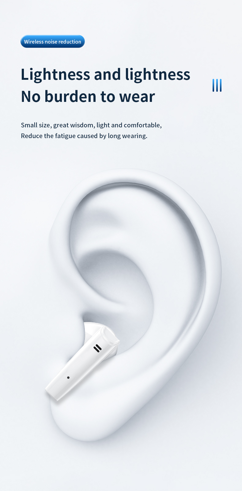 TWS 5.3 Wireless Earbuds In-Ear Headphone with Strong Bass Smart Touch Noise Cancelling