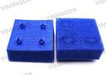 Blue 100*100*42mm Poly Bristle Block For Eastman Cutting Machine