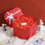 Square Novelty Ribbon Birthday Gift Box Packing Box Paper Gift for Customized