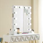 Small LED Bulbs Makeup Mirror With Lights Luxury Tabletop Led Bathroom Vanity