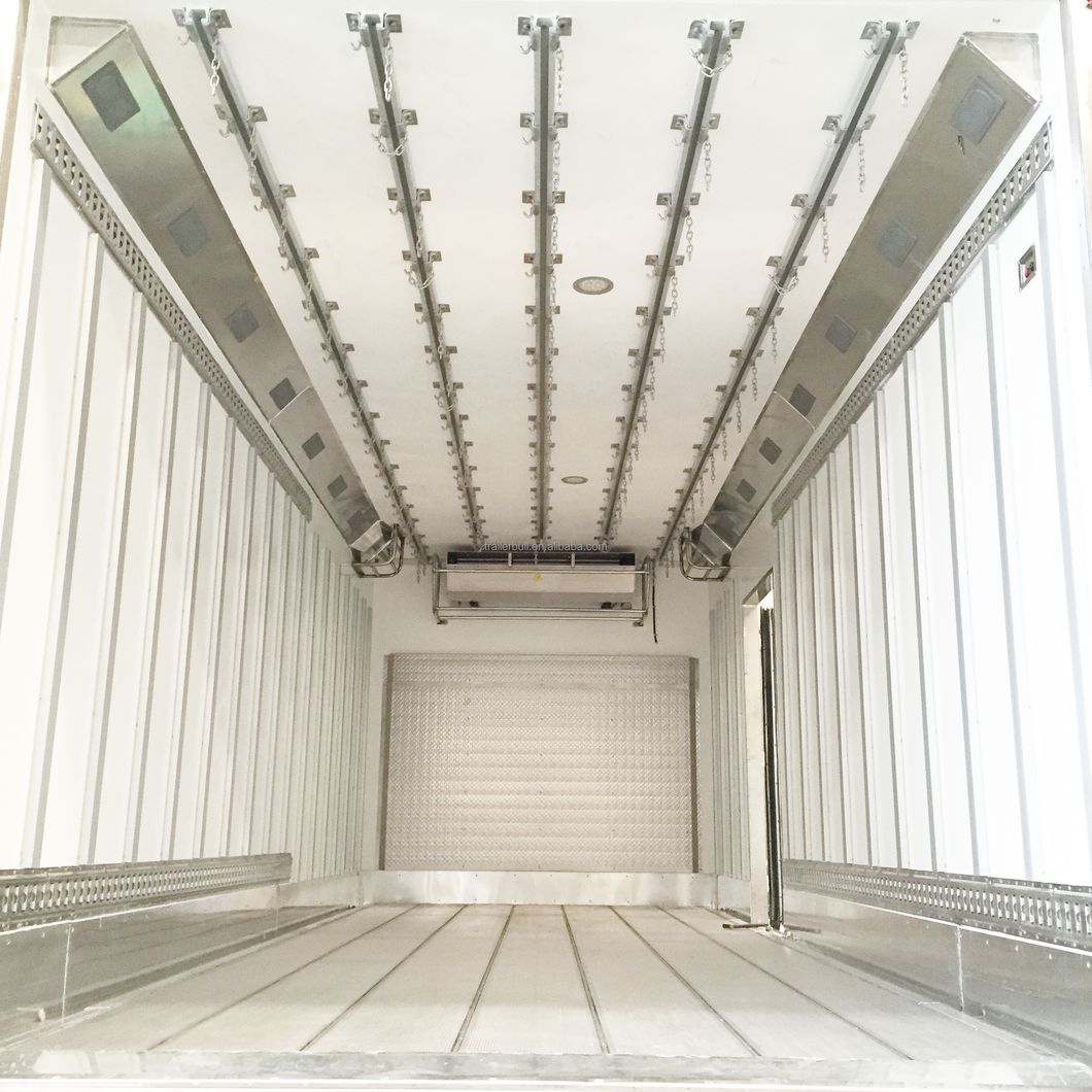 16FT Refrigeration Truck Box Body with FRP Sandwich Wall and Aluminum Duct Floor for Isuzu Truck Chassis