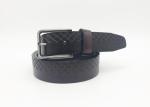 Brushed Gunmetal Diamond Embossed Belt Casual Jeans Belt For Men 1-1/4 Inches