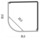 Led strip aluminum profie Surface Mounted 30x30mm 90d LED Corner Aluminium