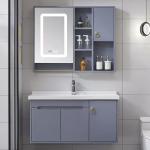 Hotel Floating Wall Mounted Solid Oak Wood Bathroom Vanity With Mirror Wash