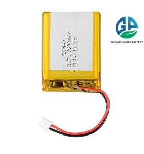 Wholesale KC CB IEC62133 Approved 3.7v 2200mah 723443 Polymer Lithium Ion Battery Customized Rechargeable Lipo Battery from china suppliers