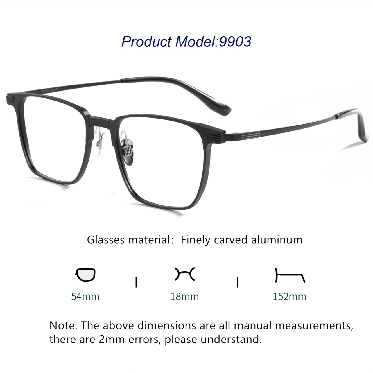 Large Frame Optical Glasses Set Of Polarized Night-Vision Film