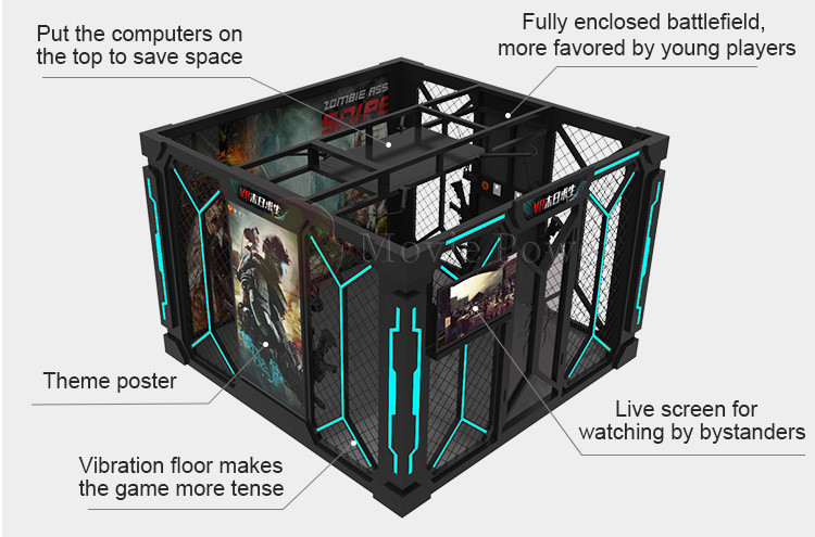Small Investment Vr Big Space Treadmill Shooting Machine 9d Vr Treadmill Machine