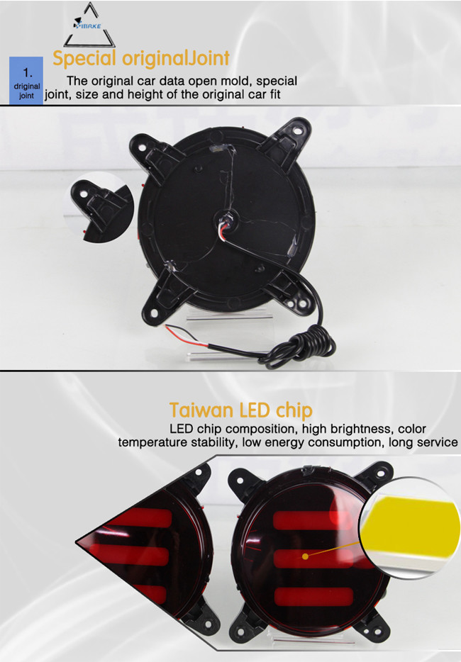 2pcs Reflector Bumper Light Auto Decoration Lamp For Hyundai Grand I10 2017 2018