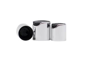 Wholesale 24mm Shiny Silver Aluminum Disk Top Cap Closures UV coating from china suppliers