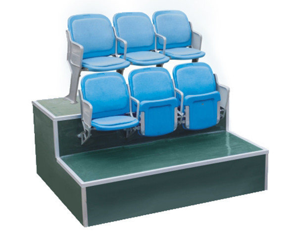 500-550mm Soft Foam Cushion Bleacher Seats , Powder Coated Fold Up Stadium Chairs