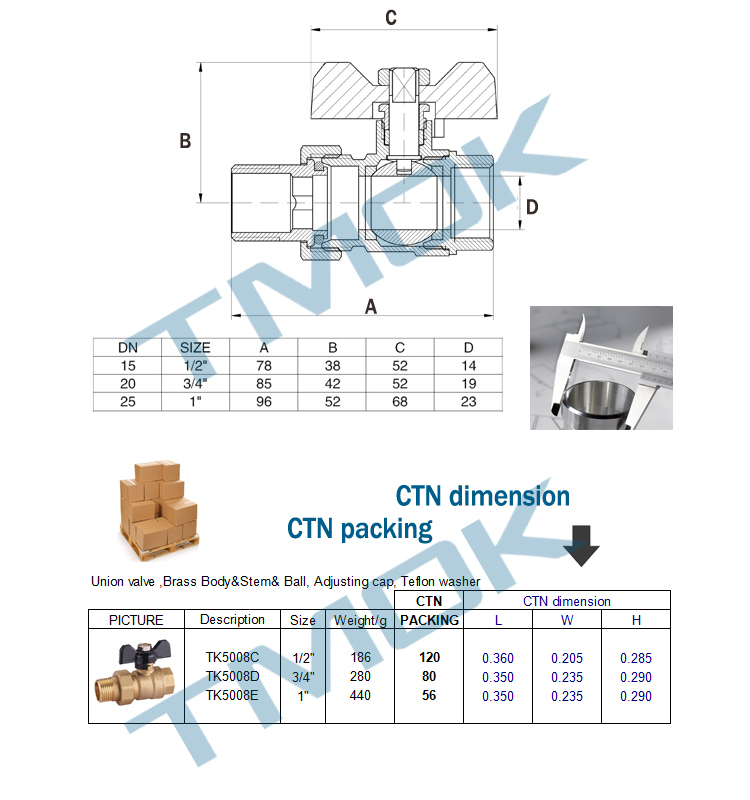 CW617n WOG600 Forged 1 Inch 12mm Brass Lever Ball Valve