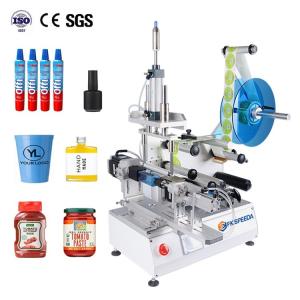 Wholesale Small Semi Automatic Electric Driven Square Flat Bottle Labeling Machine for Small Business from china suppliers