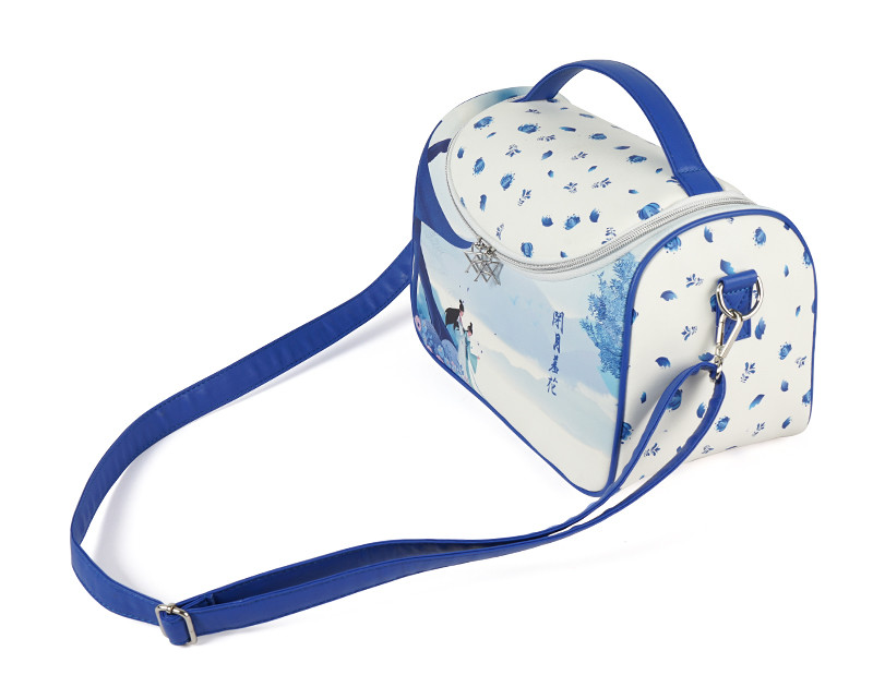 Water Resistant PU Cosmetic Bag Organizer With Shoulder Strap