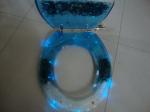 LED poly-resin toilet seat cover,RESIN toilet seat,tranparent toilet seat