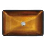 Gold Countertop Mounted Bathroom Wash Basins Smooth Interior And Exterior