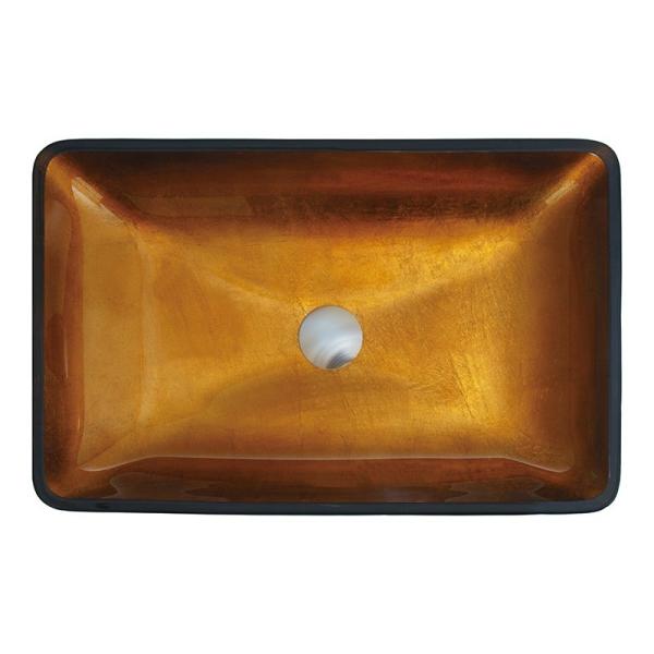 Gold Countertop Mounted Bathroom Wash Basins Smooth Interior And Exterior