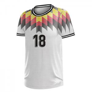 China Digital Sublimation Custom Soccer Uniforms , BSCI XS White Short Sleeve T Shirt on sale