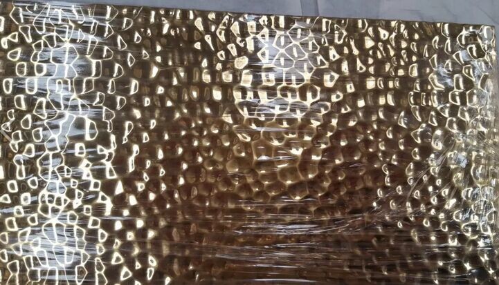 304 Hammered Sheet Stainless Steel bronze gold color or brass hammered bright stainless steel