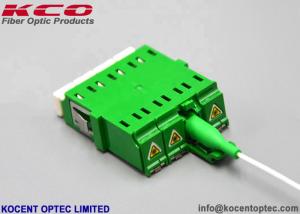 Wholesale Quad LC APC Shutter Fiber Optic Adapter Singlemode Mid Coupler Plastic Material from china suppliers